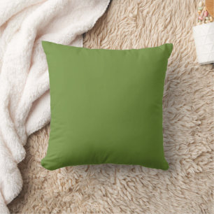 Cojín Decorativo Verde Bosque Vintage Color Sólido Liso