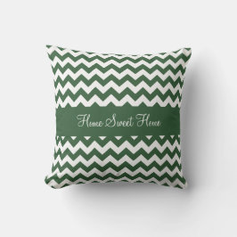 Cojín Decorativo Verde caqui Chevron