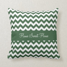 Cojín Decorativo Verde caqui Chevron
