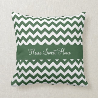 Cojín Decorativo Verde caqui Chevron