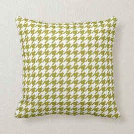 Cojín Decorativo Verde chartreuse del modelo de Houndstooth
