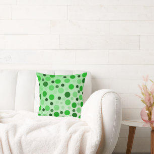 Cojín Decorativo Verde con puntos de polka envidiables,