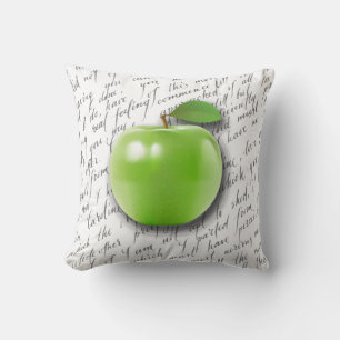 Cojín decorativo verde de Apple