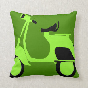 Cojín Decorativo Verde de la vespa