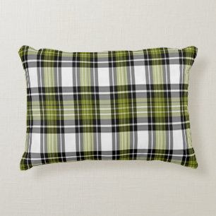 Cojín Decorativo Verde De Oliva Y Placa Negra