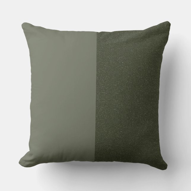 Cojín decorativo verde de Split Moss Revertido - P (Anverso)