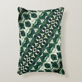 Cojín Decorativo Verde esmeralda esmeralda agitado y repetido con t