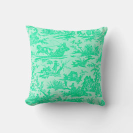 Cojín Decorativo Verde Espuma de Mar Toile