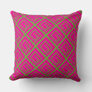 Cojín Decorativo Verde Geo Fuchsia