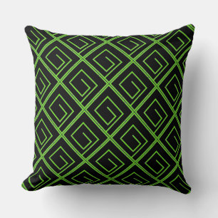 Cojín Decorativo Verde Geo Negro