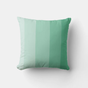 Cojín Decorativo verde jade oscuro Ombre raya