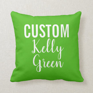 Cojín decorativo VERDE KELLY personalizado Persona
