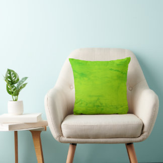 Cojín Decorativo Verde Lima con Textura - Acuarela