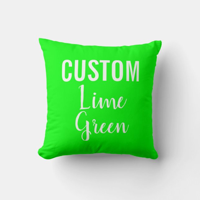 Cojín decorativo VERDE LIME personalizado Personal (Anverso)