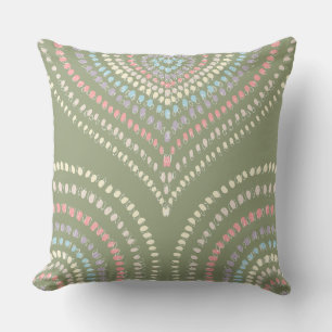 Cojín Decorativo verde manzana rosa amarillo concentrado Corazón ar