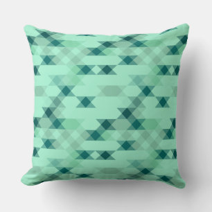 Cojín Decorativo verde menta geométrico
