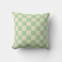 Verde menta pastel y tablero de ajedrez amarillo p