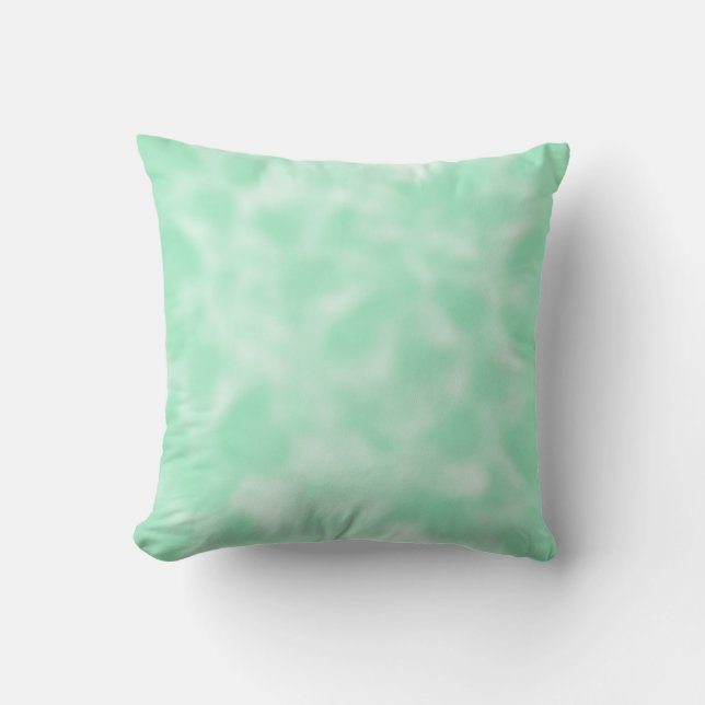 Cojín Decorativo Verde menta y blanco abigarrados (Anverso)