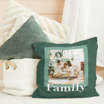 Cojín Decorativo Verde moderno | Foto | Regalo familiar<br><div class="desc">Verde moderno | Foto | Regalo familiar</div>