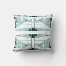 Cojín Decorativo Verde Muerto sobre el fondo simétrico clásico blan