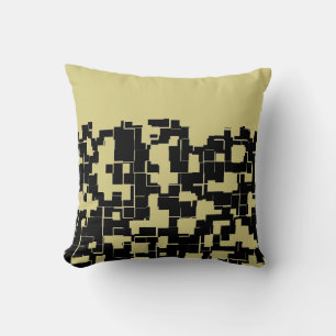 Cojín Decorativo Verde negro/amarillo moderno de moda (cambiable)