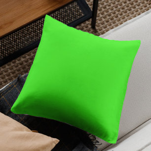 Cojín Decorativo Verde Neón Color Sólido Clásico