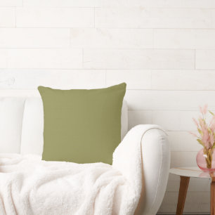 Cojín Decorativo Verde Oliva Tono Medio Sólido