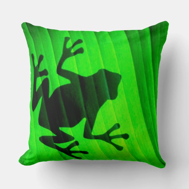Cojín Decorativo Verde Rana (Anverso)