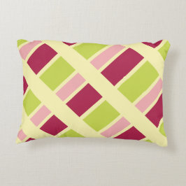 Cojín Decorativo Verde rosa y Borgoña