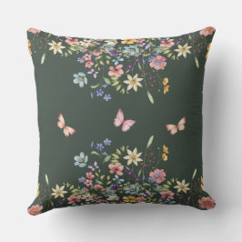 Cojín Decorativo Verde Salvia Botánico 