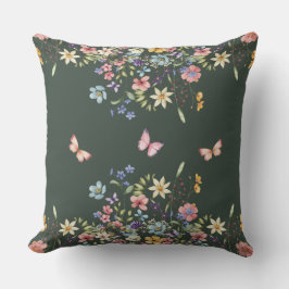 Cojín Decorativo Verde Salvia Botánico