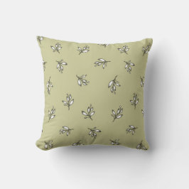 Cojín Decorativo Verde salvia verde rústico floral