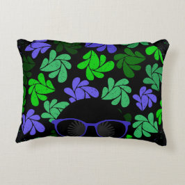 Cojín Decorativo Verde y azul de la diva africana