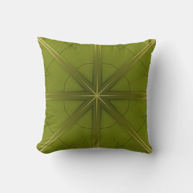 Cojín Decorativo Verde y oro (Anverso)