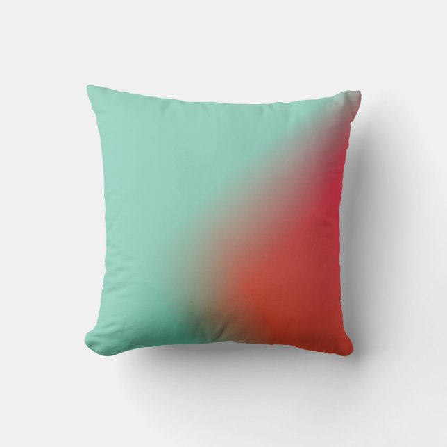 Cojín Decorativo verde y rojo oscuro (Anverso)