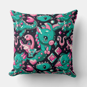 Cojín Decorativo Verdes adorables personalizados elegantes charecte