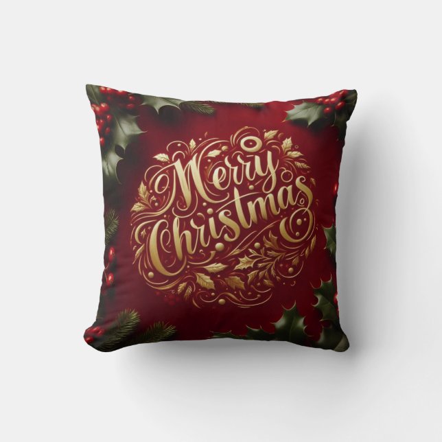 Cojín Decorativo Verdor navideño (Anverso)