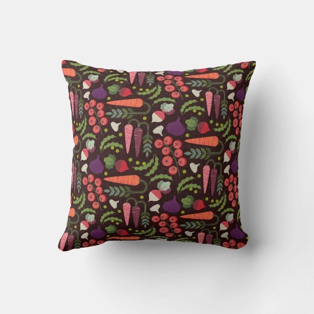 Cojín Decorativo Verduras de Mercadillo (Reverso)
