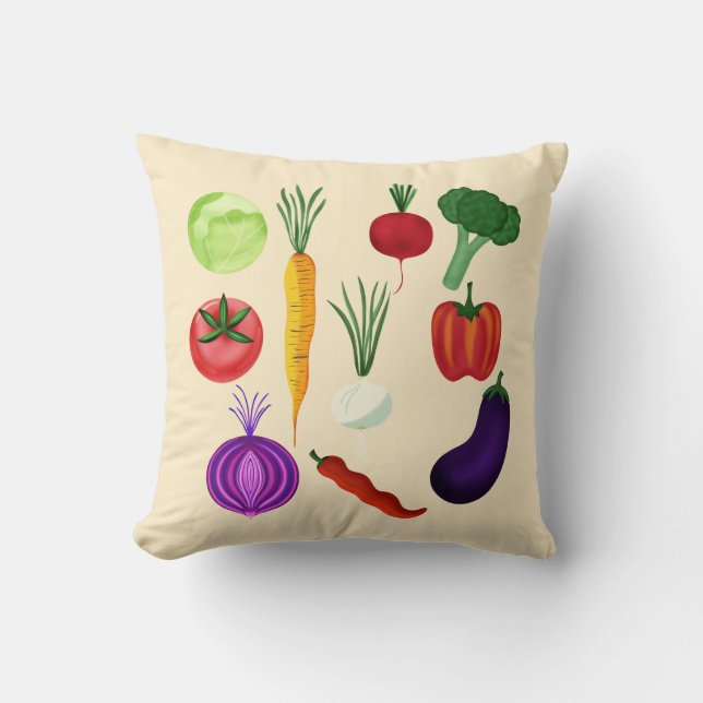 Cojín Decorativo Verduras Frescas (Anverso)