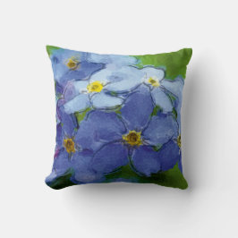 Cojín Decorativo Vergissmeinnicht blau - Aquarell-Design | 