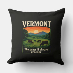 Cojín Decorativo Vermont La hierba siempre es más verde Divertido s