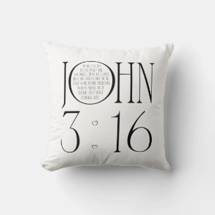 Cojín Decorativo Versículo Bíblico Juan 3:16