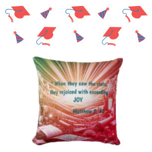 Cojín Decorativo Verso bíblico religioso e imagen artística