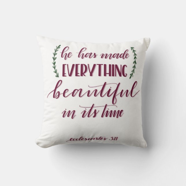 Cojín Decorativo Verso de Ecclesiastes (Anverso)