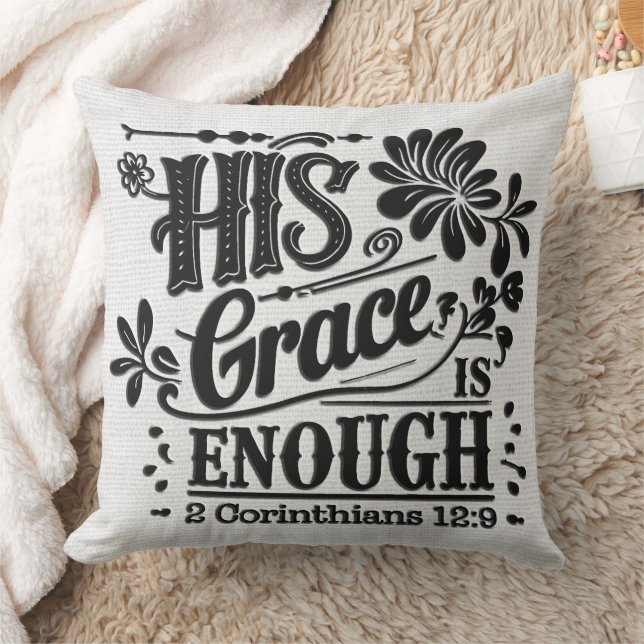 Cojín Decorativo Verso de la Biblia Cristiana inspiradora (Manta)