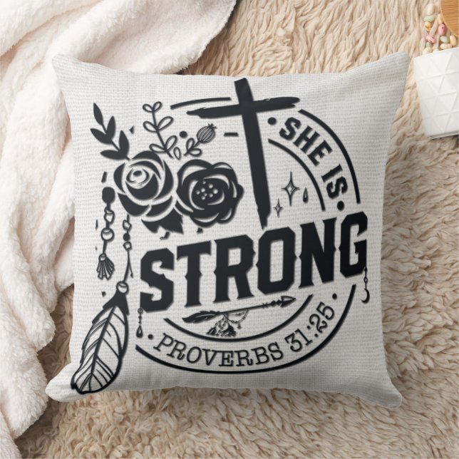 Cojín Decorativo Verso de la Biblia Cristiana inspiradora (Manta)