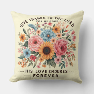 Cojín Decorativo Verso de la Biblia Cristiana inspiradora