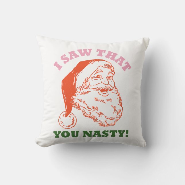 Cojín Decorativo Vi Que Ustedes Navidades Desagradables Santa (Anverso)