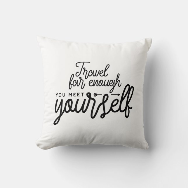 Cojín Decorativo Viaja Lo Suficiente Para Conocerte (Anverso)