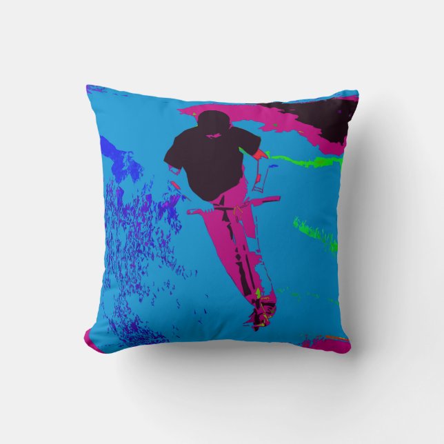 Cojín Decorativo Viajando en galaxia - Scooter Rider (Anverso)